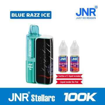 Blue Razz Ice | JNR Stellarc 100K Puffs Kit - Refillable & Replaceable Pod Vape
