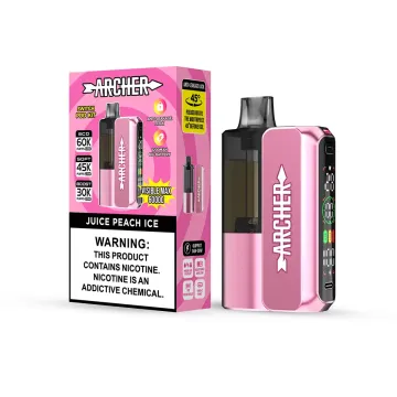 Juice Peach ice | Vapmod Arhcher Visible Max 60K Kit - Replaceable Pod Vape