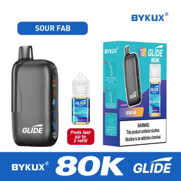 Sour Fab | BYKUX GLIDE 80K Puffs 5% Nicotine Replaceable Vape Kit