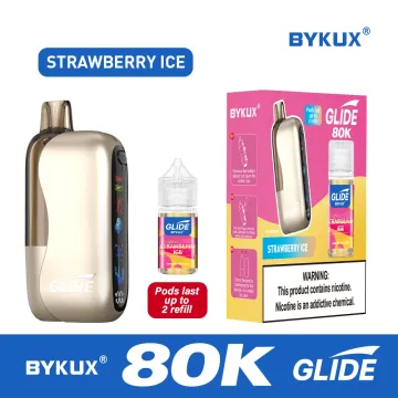 Strawberry ice | BYKUX GLIDE 80K Puffs 5% Nicotine Replaceable Vape Kit