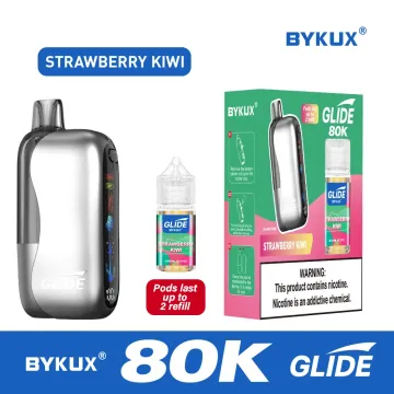 Strawberry Kiwi | BYKUX GLIDE 80K Puffs 5% Nicotine Replaceable Vape Kit
