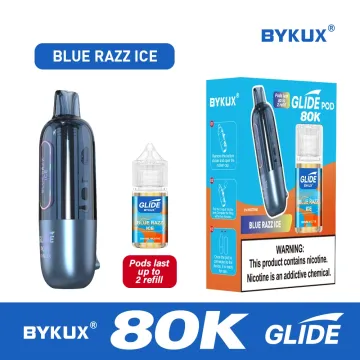 Blue Razz ice | BYKUX GLIDE 80K Puffs 5% Nicotine Replacement Pod