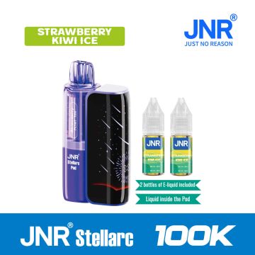 Strawberry Kiwi Ice | JNR Stellarc 100K Puffs Kit - Refillable & Replaceable Pod Vape